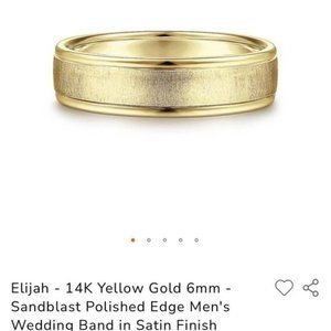 Gabriel & Co. 14kt Yellow Gold Mens Band